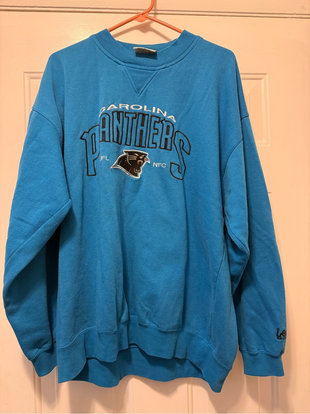 Vintage Carolina Panthers Teal Crewneck Sweatshirt Lee Sports 90’s